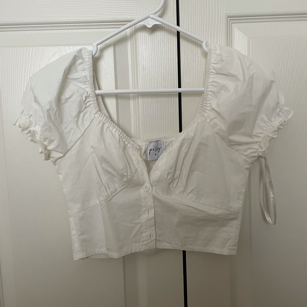 princess polly abe top white size 2